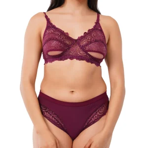 Fiore Cotton Lingerie Set (Pack of 1) - Purple