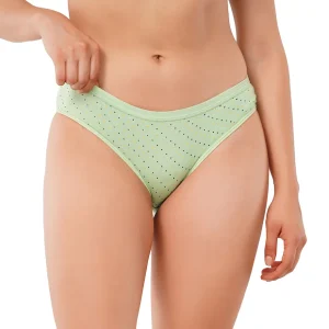 Fiore Dot Print Everyday Cotton Panty (Pack of 3) - Green