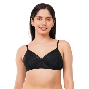 Fiore Medium Coverage Non Paded Everyday Bra (Pack of 1) - Black